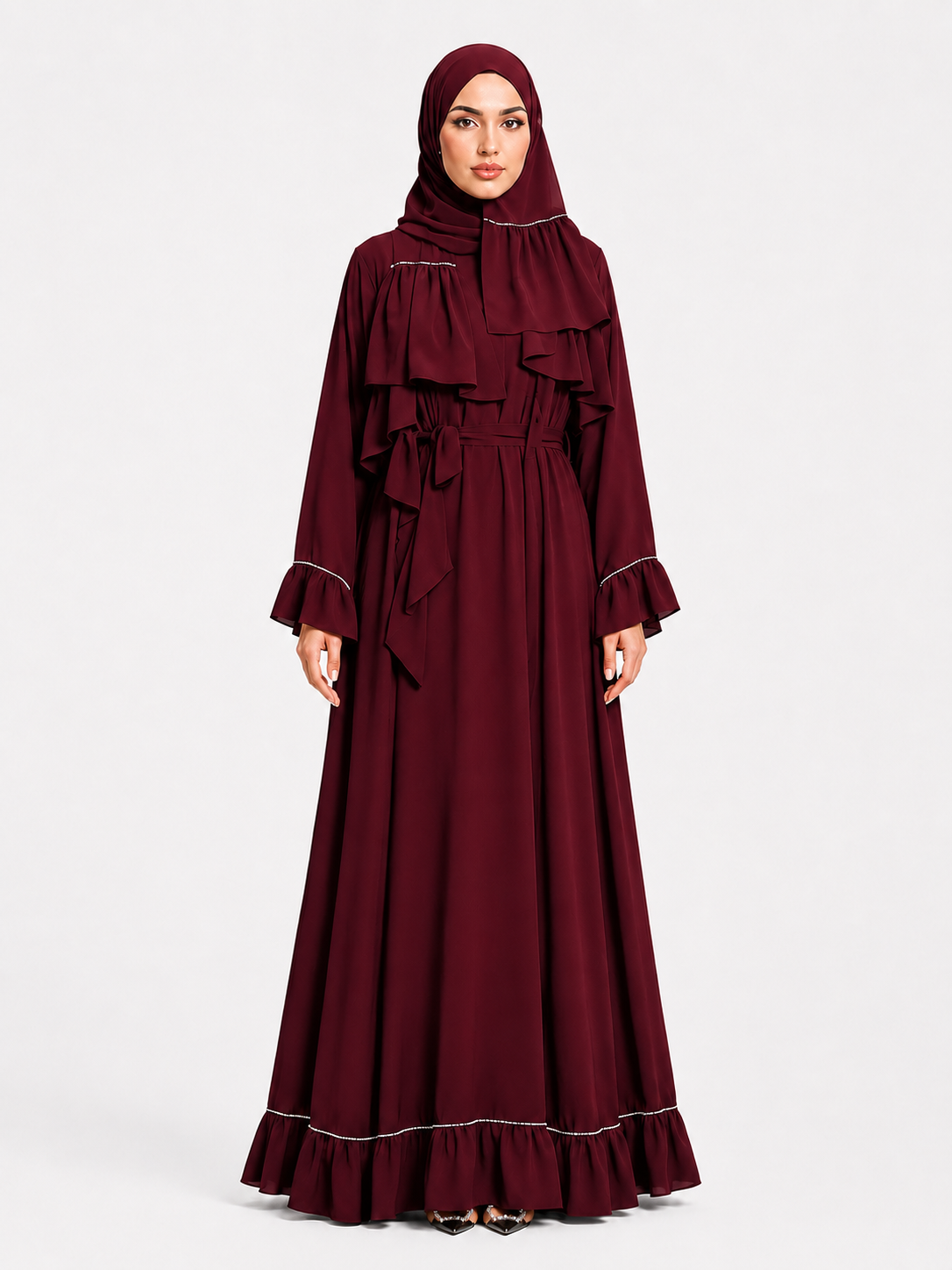 Elegant Ruffle Abaya